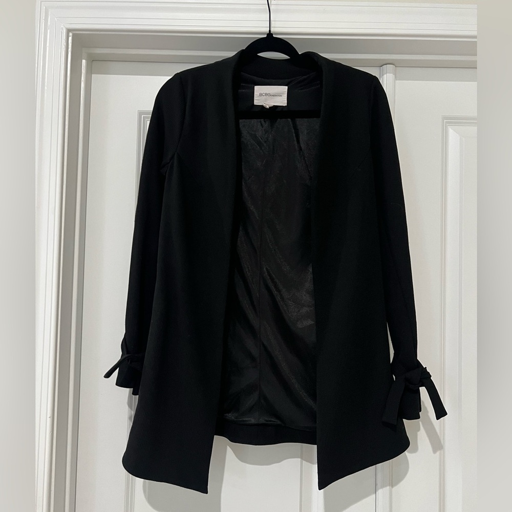 BCBGenerationBlack Blazer with Bow Accents